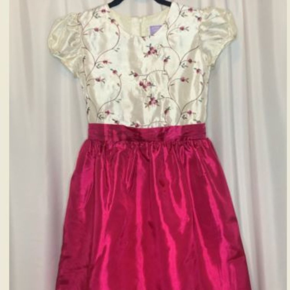 PURPLE CANDY Girls Sz16 Pink floral dress